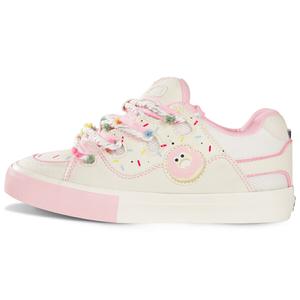 Кеды, скейтборд обувь унисекс низкий верх бежевый/розовый Ollieskate