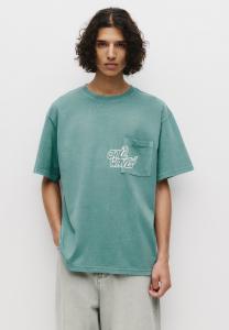 Футболка PULL&BEAR Print T-shirt, Green/Mottled Turquoise
