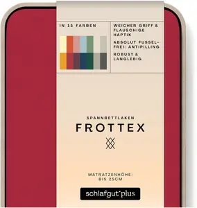 Простыня Schlafgut "Frottex", 100% махровая ткань 120-130х200 см, 1 шт., красный