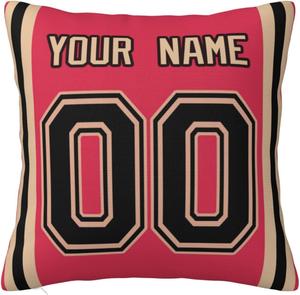 MMAOLP Индивидуальная наволочка с именем и номером Red Pillow Cover-01