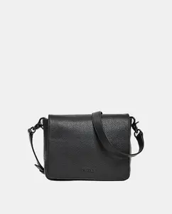 Кожаная сумка-бандо черного цвета Mandarina Duck, черный