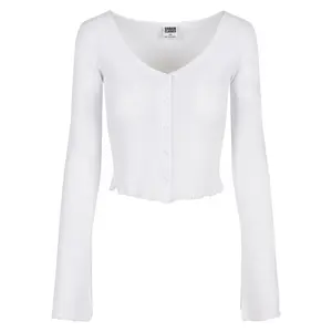 Свитер Urban Classics Cropped Rib Big cardigan, белый