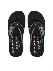 Сланцы Patch Hilfiger Beach Sandal FM0FM05435 Tommy Hilfiger, черный