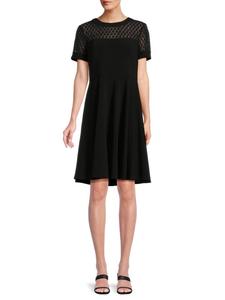 Платье А-силуэта с кружевной кокеткой Focus By Shani, черный