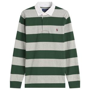 Полосатая регбийная рубашка Polo Ralph Lauren, Vintage Pine & Andover Heather