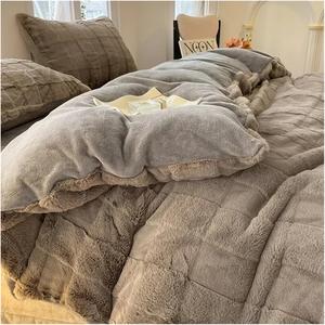 IBDRYKK Комплект постельного белья Set Soft Warmth из искусственного кроличьего меха утепленный