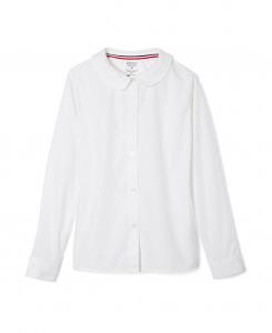 Современная блузка с воротником Питера Пэна для маленьких девочек с длинными рукавами French Toast