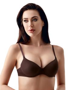 Бюстгальтер-футболка C&City, темно-коричневый