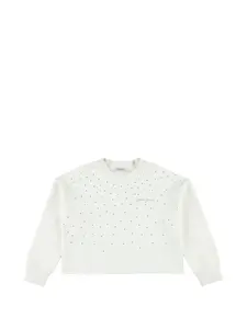 Укороченный топ Golden Goose Kids, бежевый