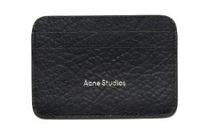 Acne Studios Женский держатель для карт из телячьей кожи, черный