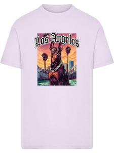Футболка Los Angeles Dog Tee фиолетового цвета Mister Tee