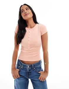 Футболка Cotton On Christy хенли оранжевого цвета Cotton On