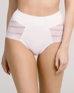 Трусики средней плотности из атласной микрофибры с тюлем Dim, белый