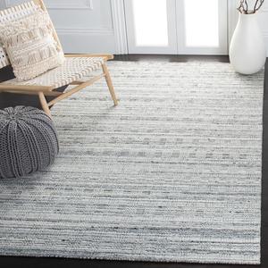 SAFAVIEH Элементс Коллекшн ковер 183 x 275 см Black/Light Grey ELM301Z ручной работы из шерсти для гостиной, столовой, спальни