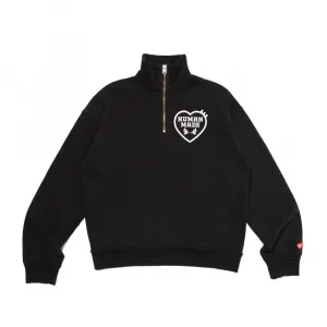 Футболка с логотипом в виде сердца на молнии HUMAN MADE, черная