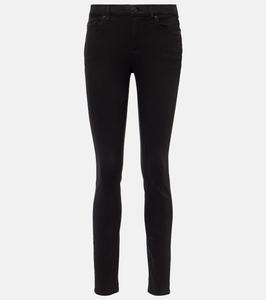 Джинсы Skinny B(air) средней посадки 7 For All Mankind, Rinsed Black