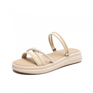 ZHR Женские сандалии на одной застежке 3,5 см абрикос, цвет Apricot