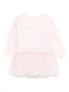 Платье из тюля в клетку Lapin House, розовый