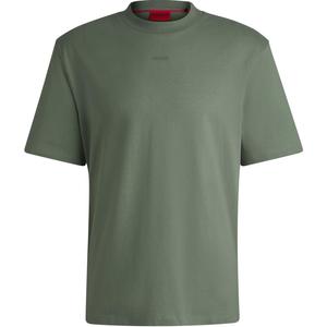 Хлопковая футболка HUGO BOSS, светло-зеленая