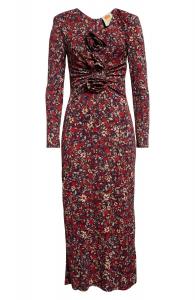 Платье миди с длинными рукавами Farm Rio, женское, Chelsea Garden Purple