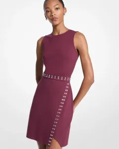 Короткое платье с асимметричным подолом без рукавов Michael Michael Kors, сливовый