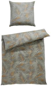 Постельное белье из фланели, 135x200 см, серо-зеленое Estella, серый/зеленый