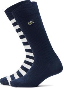 Носки Lacoste унисекс, 2 пары, Navy Blue/White