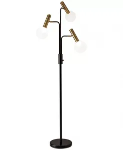 Напольный светильник Sinclair LED с тремя рожками Adesso, black