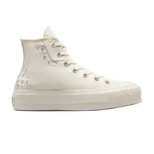 Кроссовки Converse Wmns Chuck Taylor All Star Lift Platform High Pearls & Studs - Egret, кремовый
