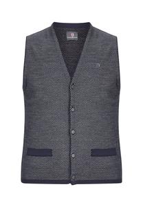Вязаный жилет ТАНЕ JAN VANDERSTORM, темно-синий