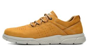 Мужские низкие повседневные кроссовки из износостойкой коровьей кожи Mellen, желтый коричневый