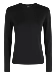 Топ с длинными рукавами и круглым вырезом Seventy, черный