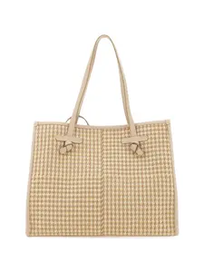 Плечевая сумка Marcella в узор "гусиная лапка" Gianni Chiarini, бежевый