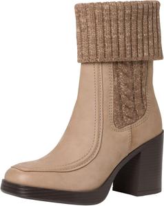 Женские кожаные ботильоны MARCO TOZZI с тканевым поясом, Taupe Nubuck