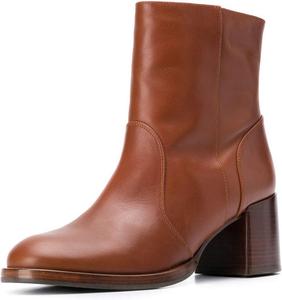 Женские ботильоны XYD в ретро стиле с массивным средним каблуком, круглым носком, молнией сбоку, вестерн-стиле, удобные обувь, Brown