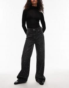 Джинсы Levi's с широкими штанинами и отделкой в ​​виде грудной клетки, черные