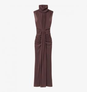 Платье макси Daniella без рукавов из эластичной ткани Reiss, коричневый