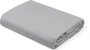 Простыня на резинке сатиновая 180х200 см, светло-серая Detexpol