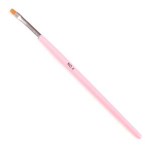 Кисть для геля Cosmetics Zone - 1 шт №4 (розовая)