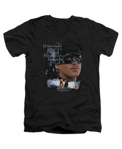 Мужская футболка с коротким рукавом и V-образным вырезом из высококачественного хлопка с надписью "Surrender" Princess Bride, Black