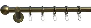 Карниз indeko "Colombes", 1 направляющая, желаемая длина, полный комплект, включая кольца и крепежный материал 180 см, цвет antik-messingfarben