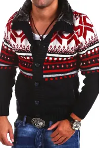 Кардиган behype "CRSM" с модным норвежским узором, синий