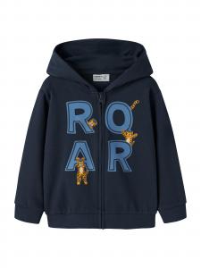 NAME IT Толстовка с молнией 'NMMVoltinus' в цвете Royal Blue, Dark Blue