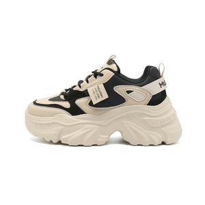 Низкие массивные кроссовки женские Mulinsen, Beige Black