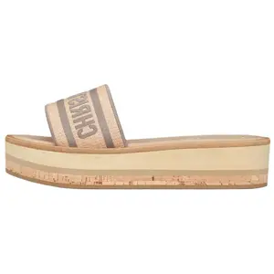 DIOR Тапочки-слайды iviera 4,5 см, женские, бежевые