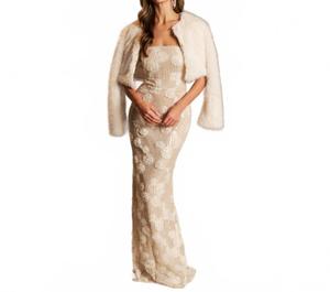 Веселая шуба кремового цвета Maniju, кремовый