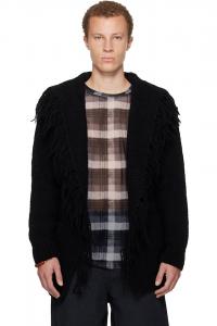Кардиган с бахромой Dries Van Noten, черный