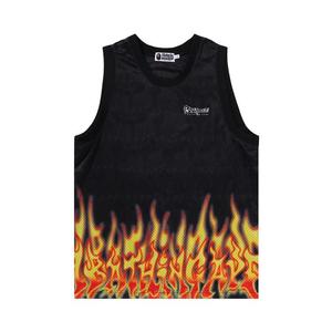 Утепленный жилет BAPE Flame Mesh Vest, Black