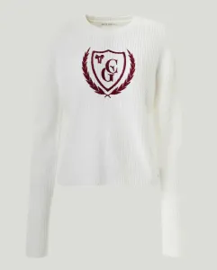 Женский джемпер varsity с вышивкой Green Coast, цвет 120 Crudo