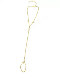 Регулируемая цепочка на руку с покрытием из 14-каратного золота Adornia, gold